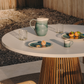 Alcaufar Outdoor Dining Table 120cm - White