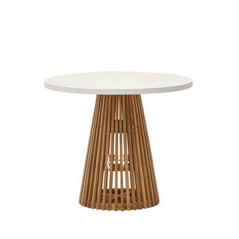 Alcaufar Outdoor Dining Table 90cm - White