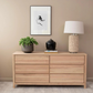 Solid Chest 6 Drawers - Oak