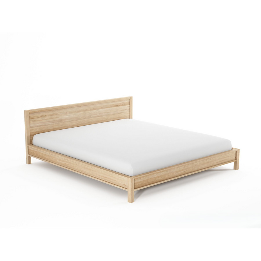 Solid King Bed - Oak