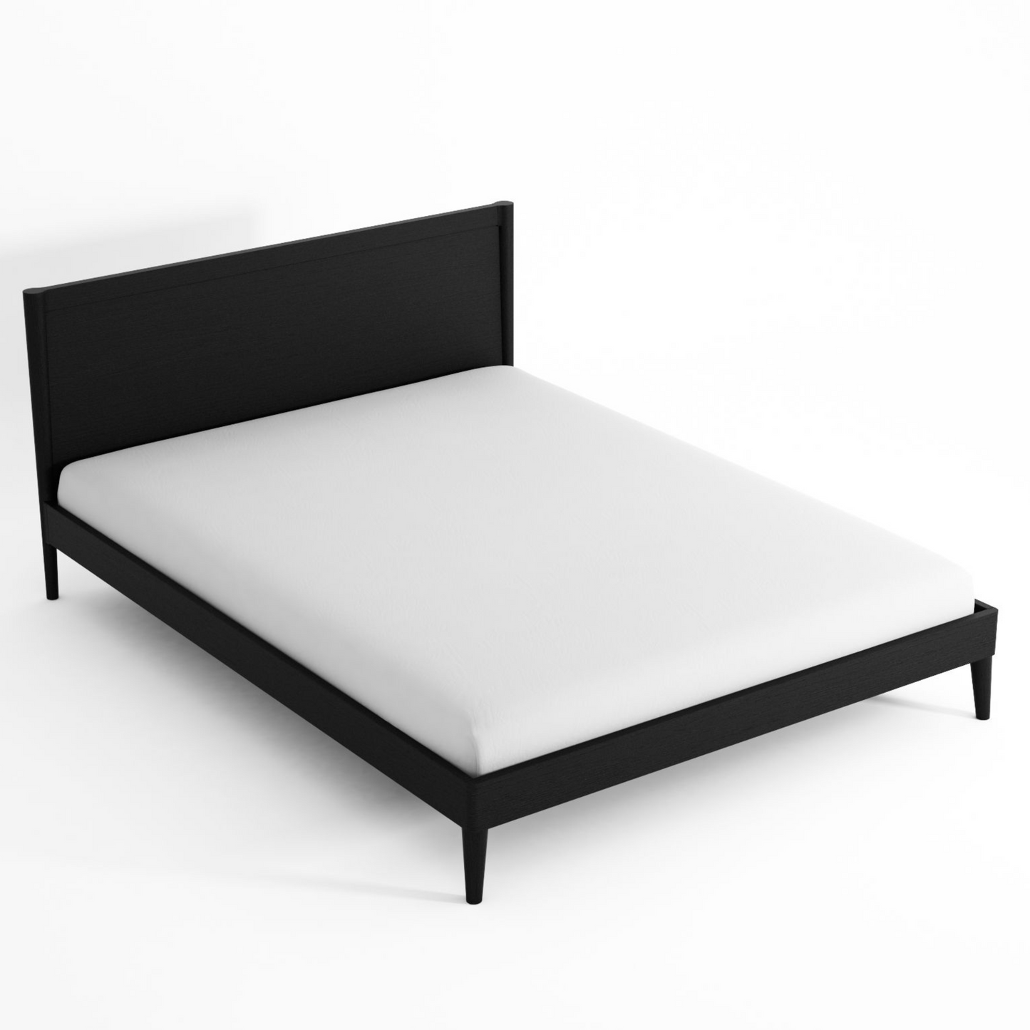 Vintage Queen Bed - Black Satin