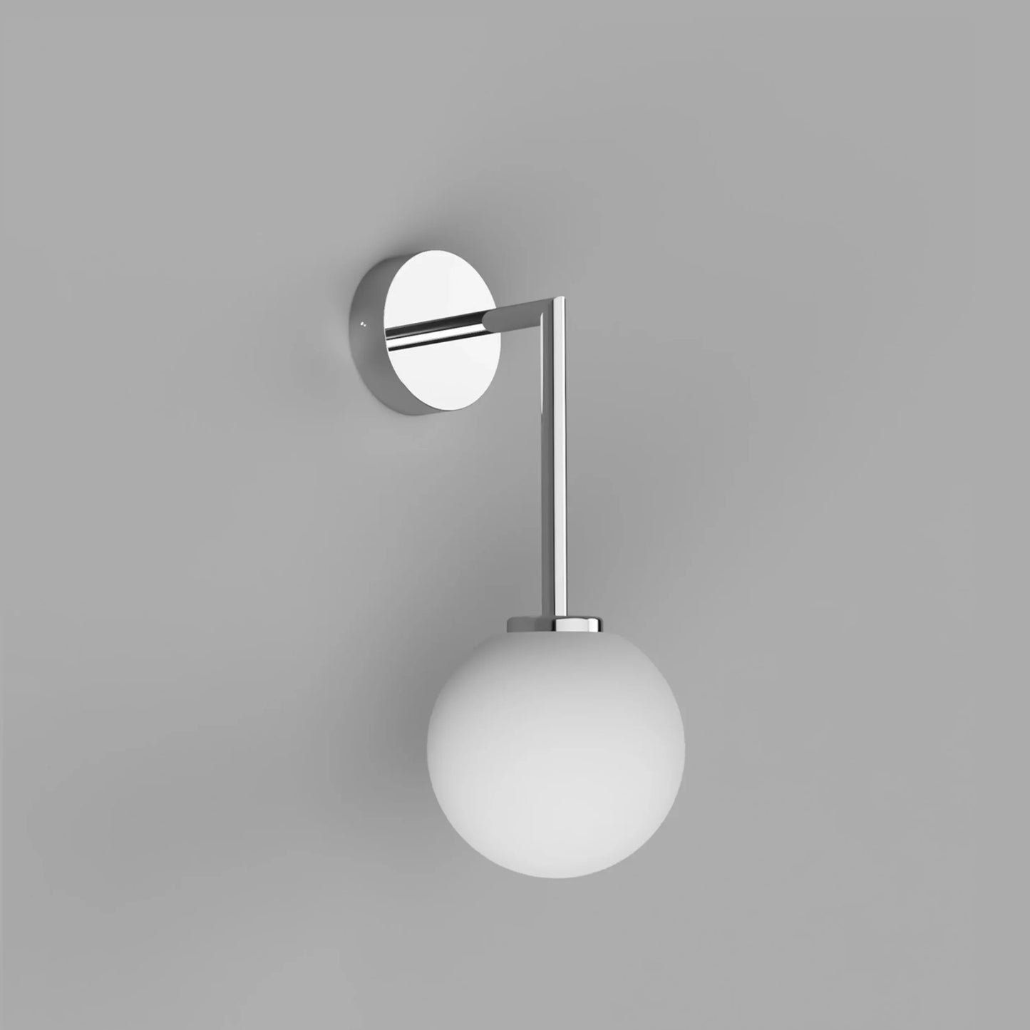 Orb Long Arm Wall Light Medium - Chrome