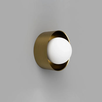 Orb Sur Wall Light Small - Old Brass