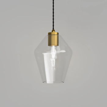 Parlour Geo Pendant - Brass/Clear