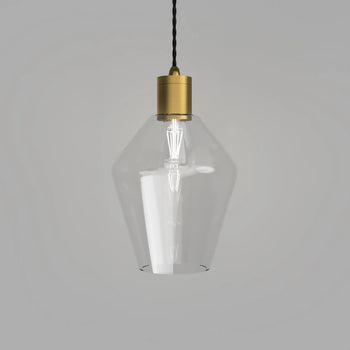 Parlour Geo Pendant - Brass/Clear