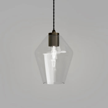 Parlour Geo Pendant - Iron/Clear