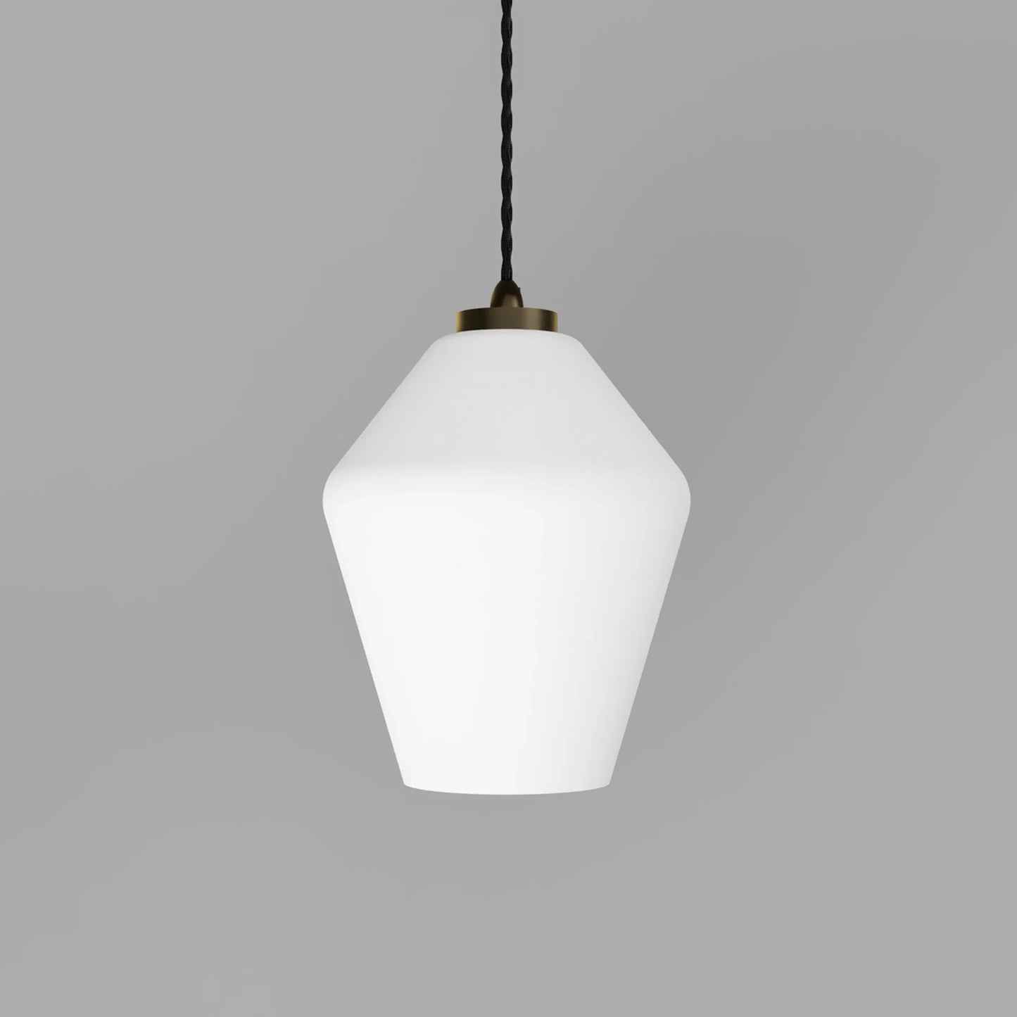 Parlour Geo Pendant - Iron/White