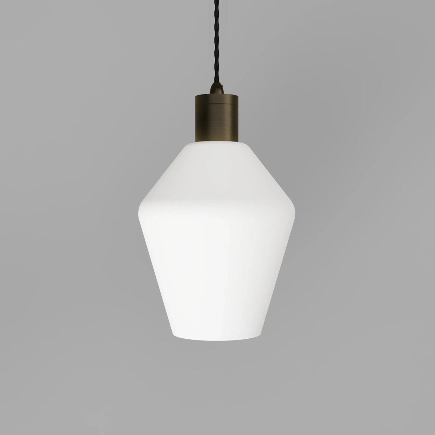 Parlour Geo Pendant - Iron/White