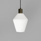 Parlour Geo Pendant - Iron/White