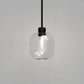 Parlour Lite Curve Pendant - Black/Clear