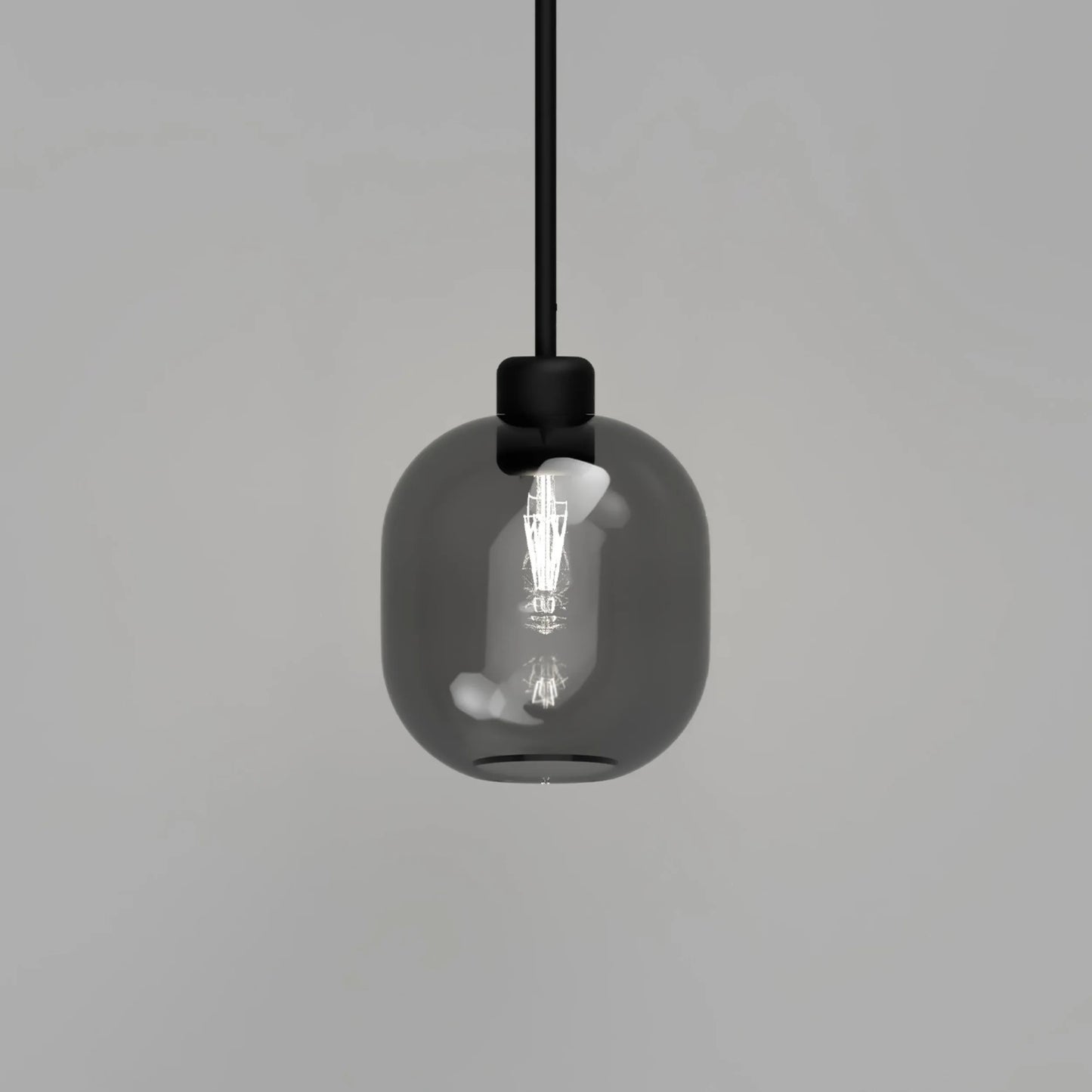 Parlour Lite Curve Pendant - Black/Smoke