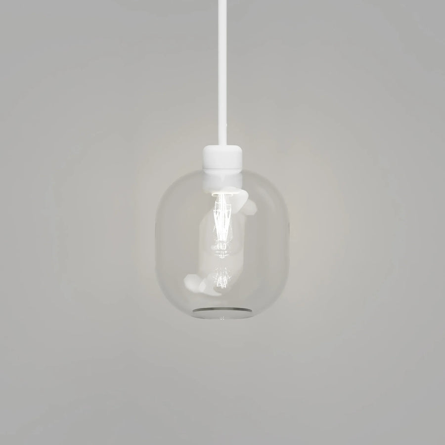 Parlour Lite Curve Pendant - White/Clear