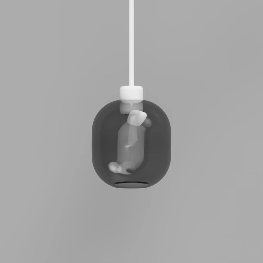 Parlour Lite Curve Pendant - White/Smoke