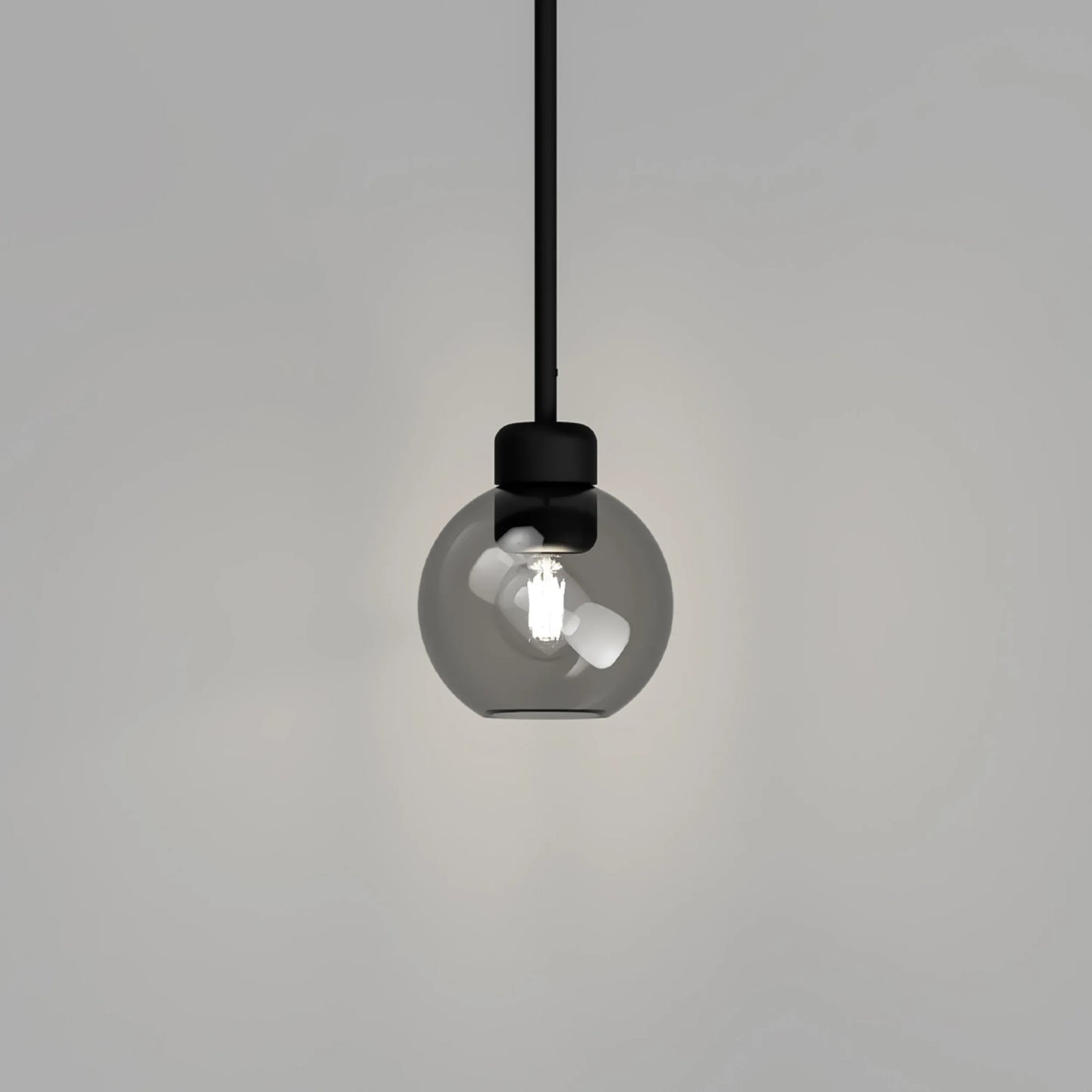 Parlour Lite Sphere Pendant - Black/Smoke