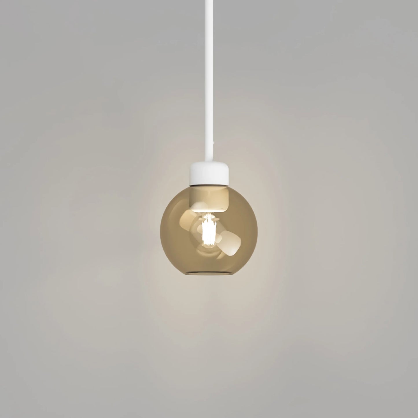 Parlour Lite Sphere Pendant - White/Amber