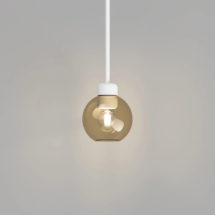 Parlour Lite Sphere Pendant - White/Amber