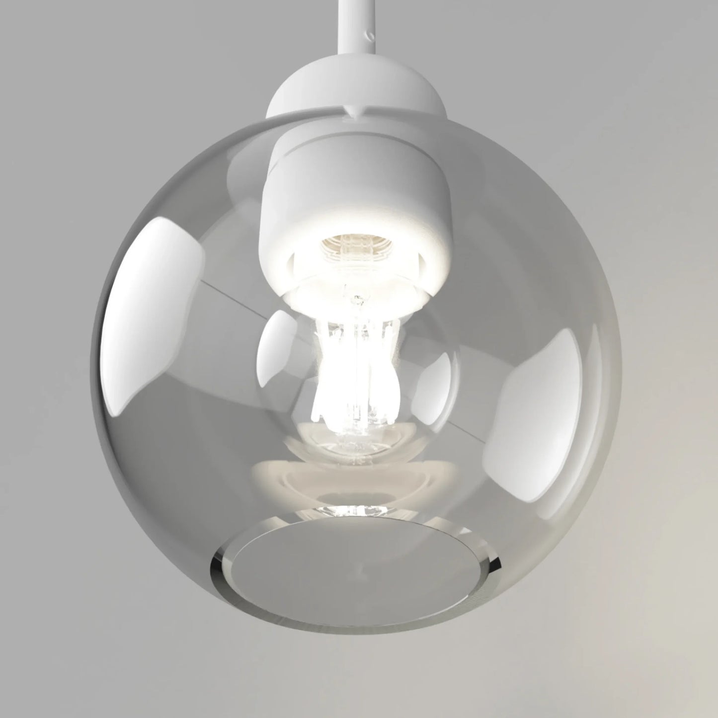 Parlour Lite Sphere Pendant - White/Clear