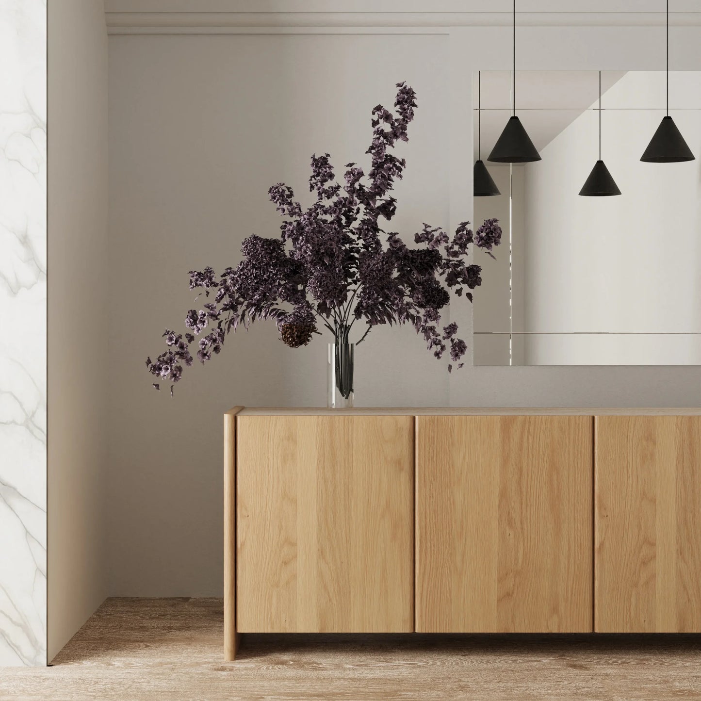 Stella Sideboard 180cm - Oak/Travertine