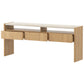 Stella Console Table 180cm - Oak/Travertine