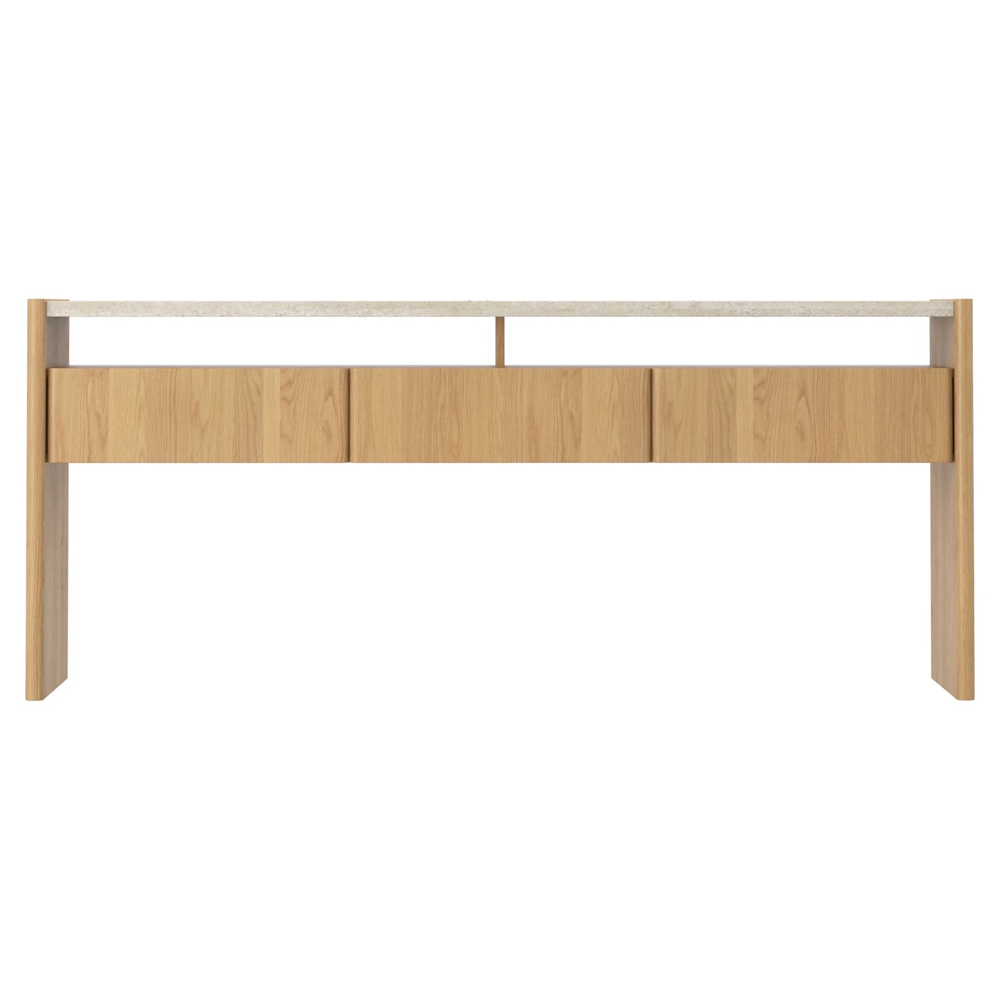 Stella Console Table 180cm - Oak/Travertine