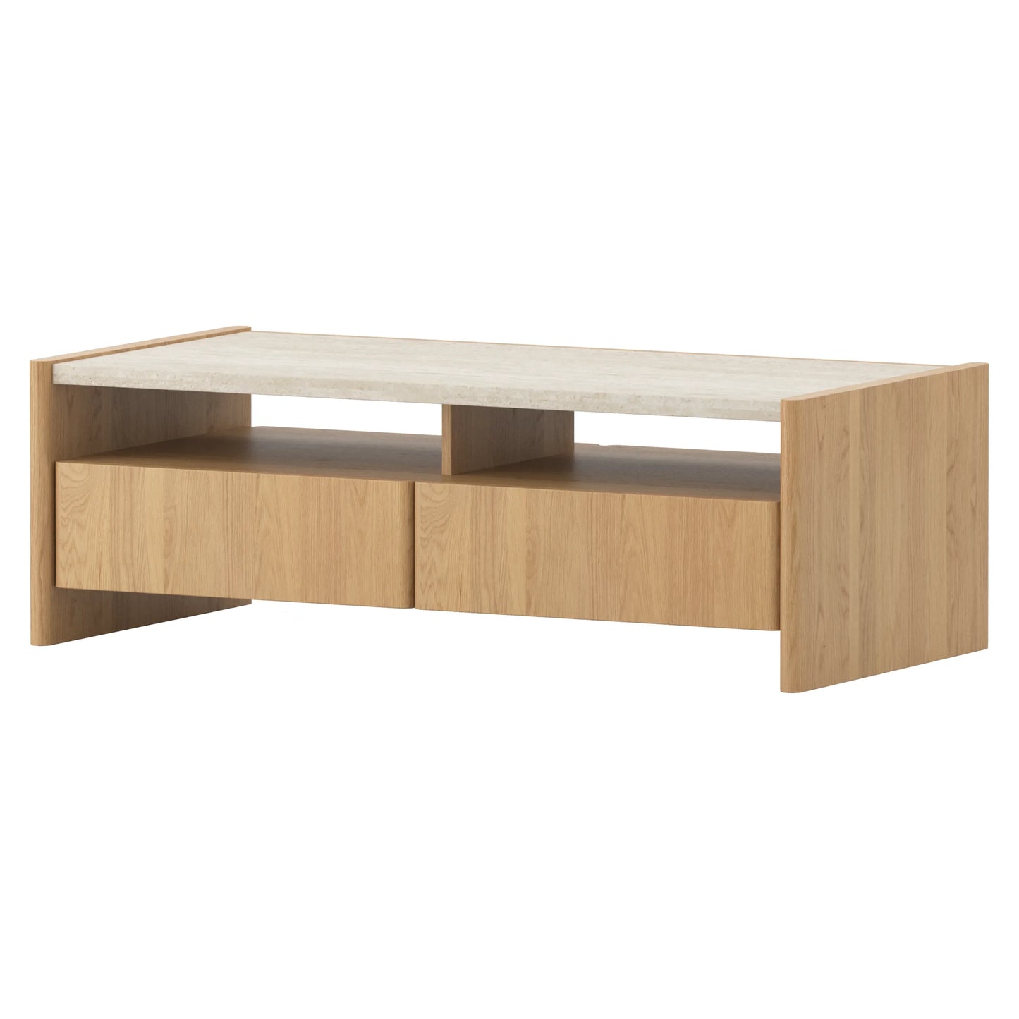 Stella Coffee Table 130cm - Oak/Travertine