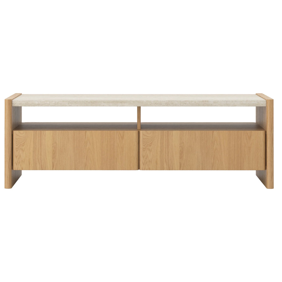 Stella Coffee Table 130cm - Oak/Travertine