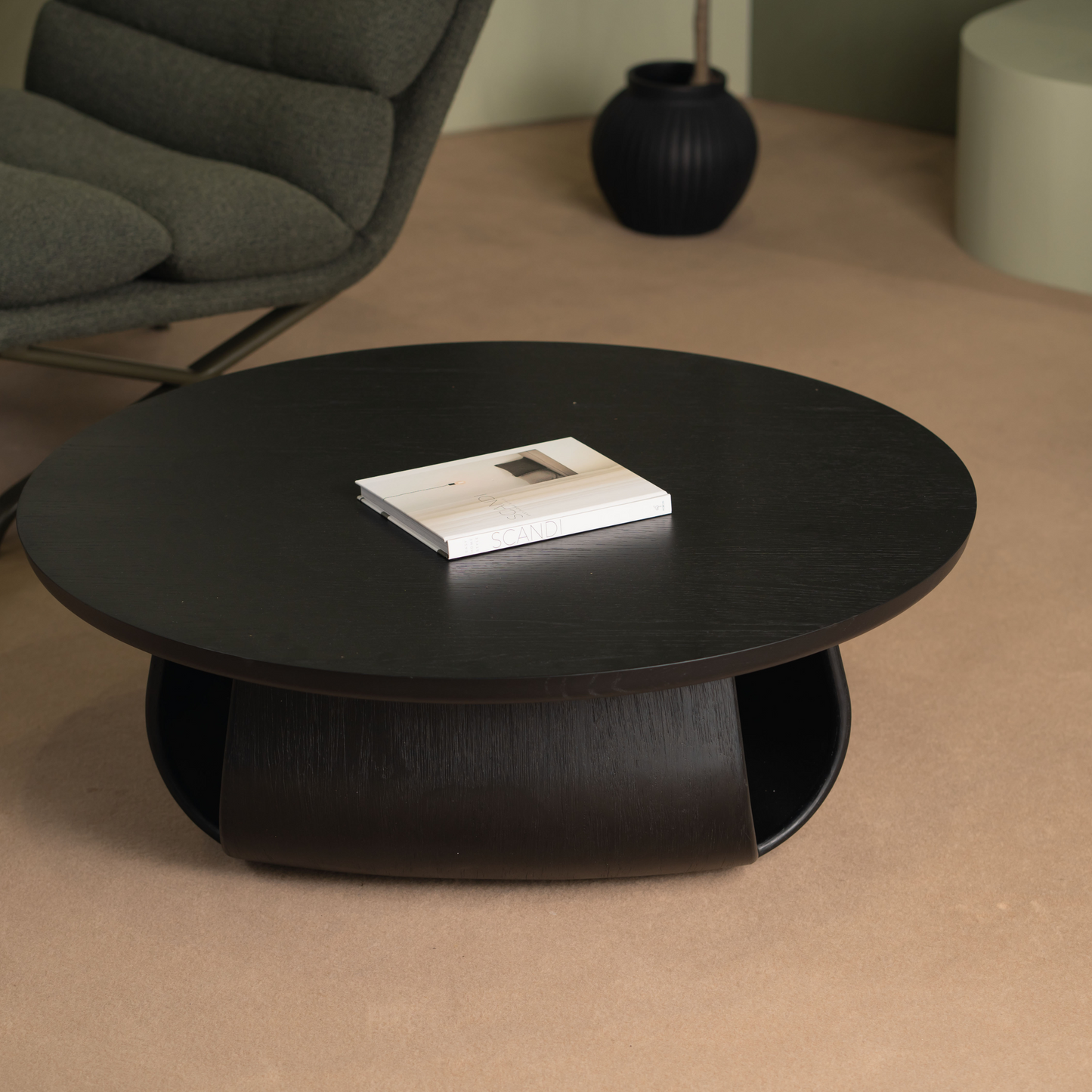 Sima Round Coffee Table - Black