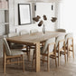 Stella Dining Table 220cm - Oak/Travertine