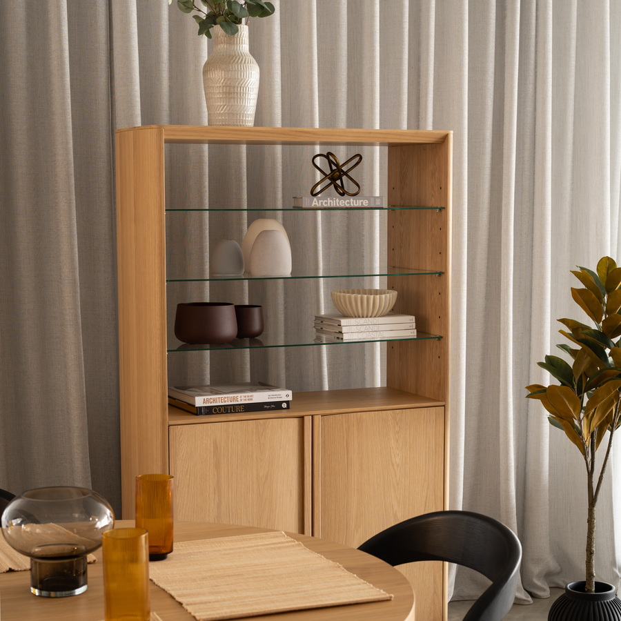 Lana Display Cabinet - Oak