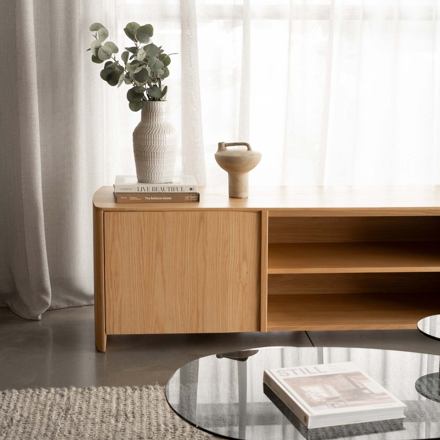 Lana Entertainment Unit 200cm - Oak