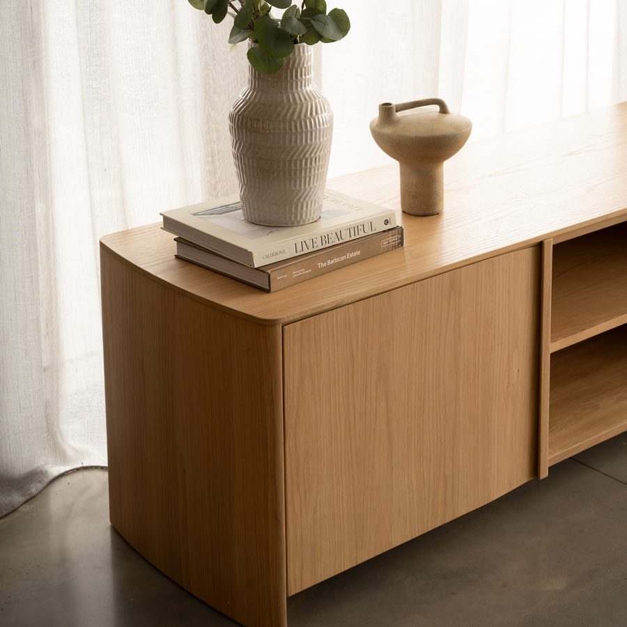 Lana Entertainment Unit 200cm - Oak