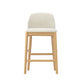 Stella Bar Stool - Oak/Beige