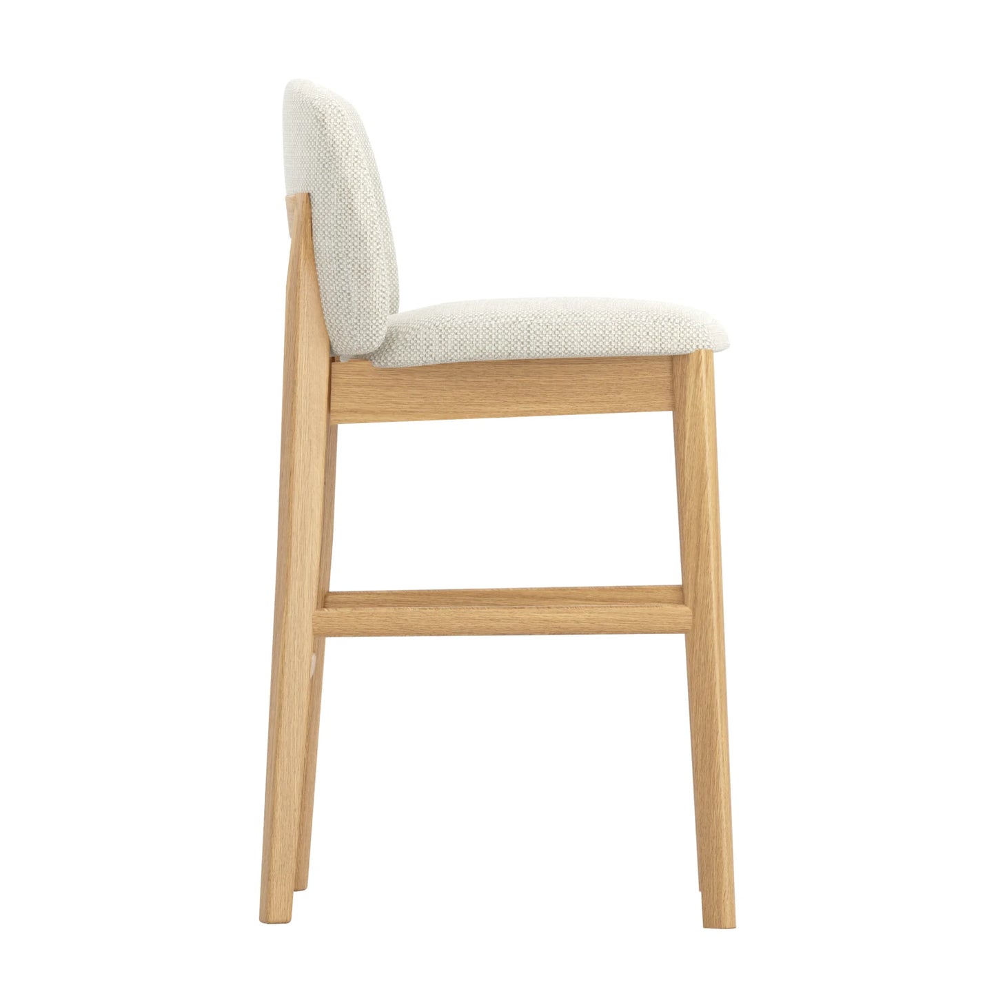 Stella Bar Stool - Oak/Beige