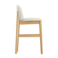 Stella Bar Stool - Oak/Beige