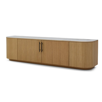 Blackwell Entertainment Unit - Oak / White Ceramic