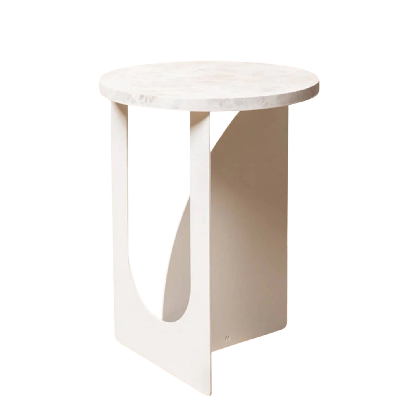 Arch Side Table - White / Grey Tundra