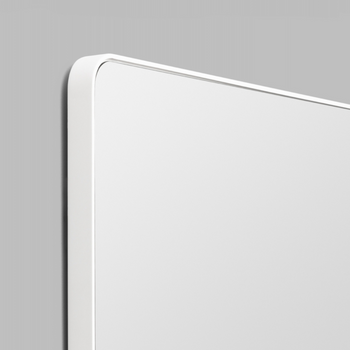 Flynn Curve Rectangle Mirror - Bright White Medium 100cm x 120cm