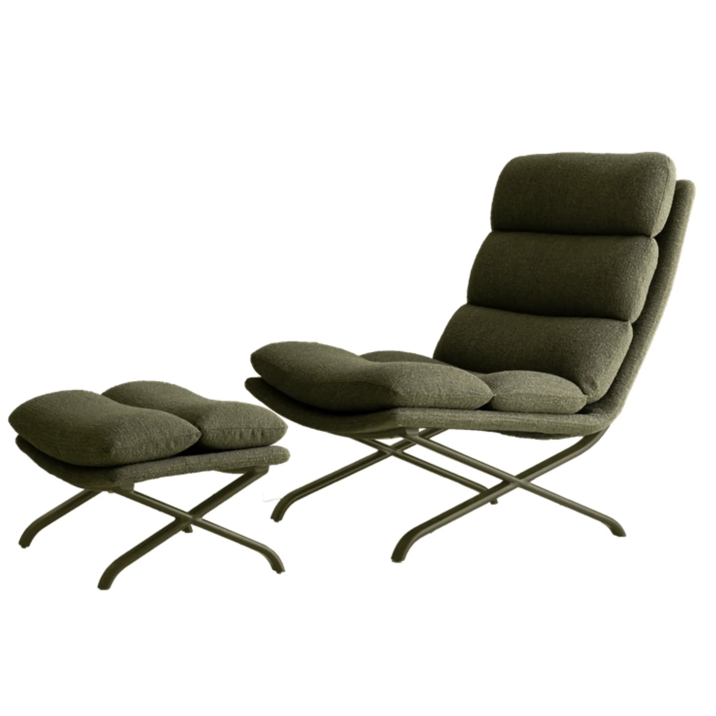 Arvi Occasional Chair & Ottoman - Green