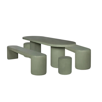 Nova Outdoor Dining Package - Green Concrete