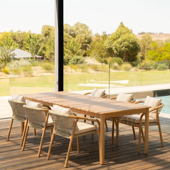 Burnett Outdoor Dining Table 240cm - Eucalyptus