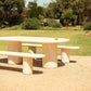 Arlie Outdoor Dining Bench 220cm - Travertine Finish