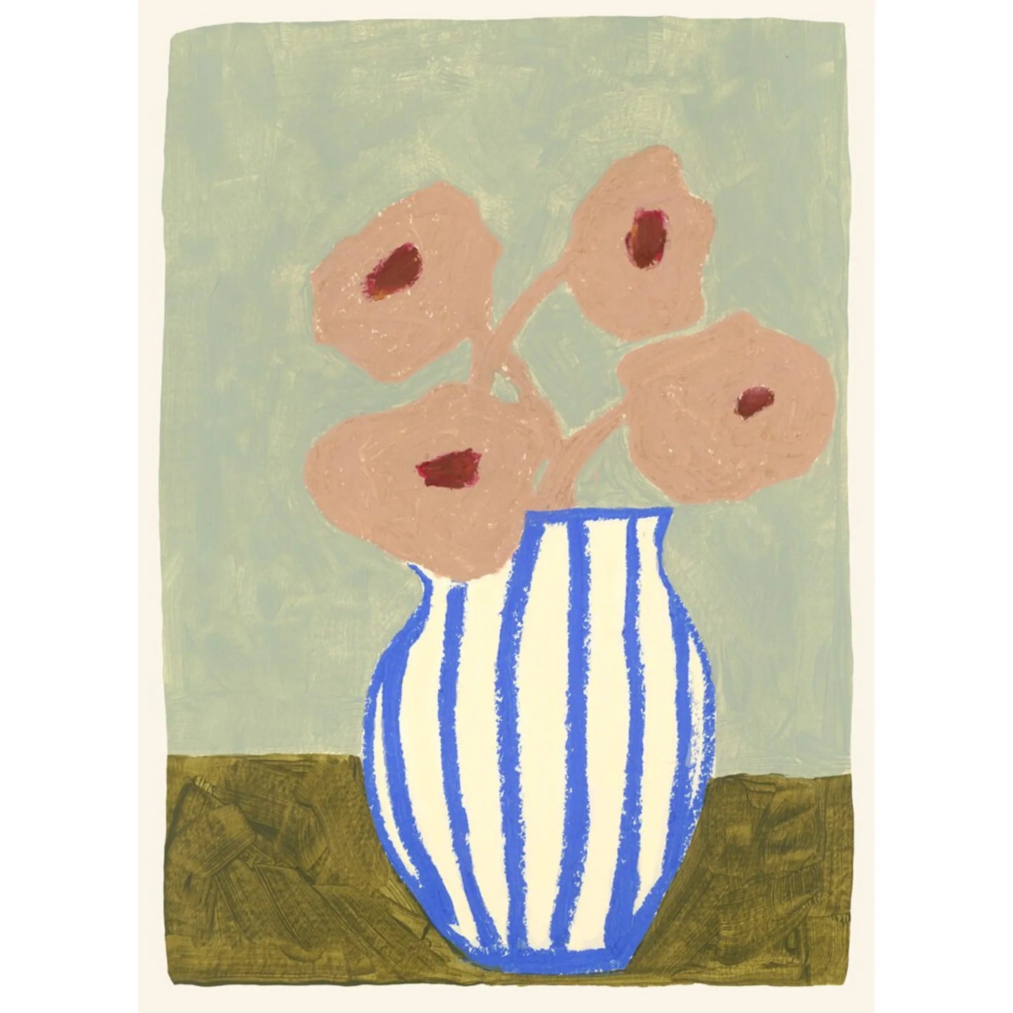 Pink Flowers Print 30Cm x 40Cm