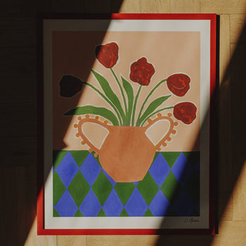 Red Tulips Print 70Cm x 100Cm