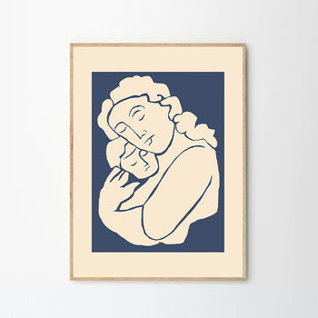 Woman with Child Print 40Cm x 50Cm