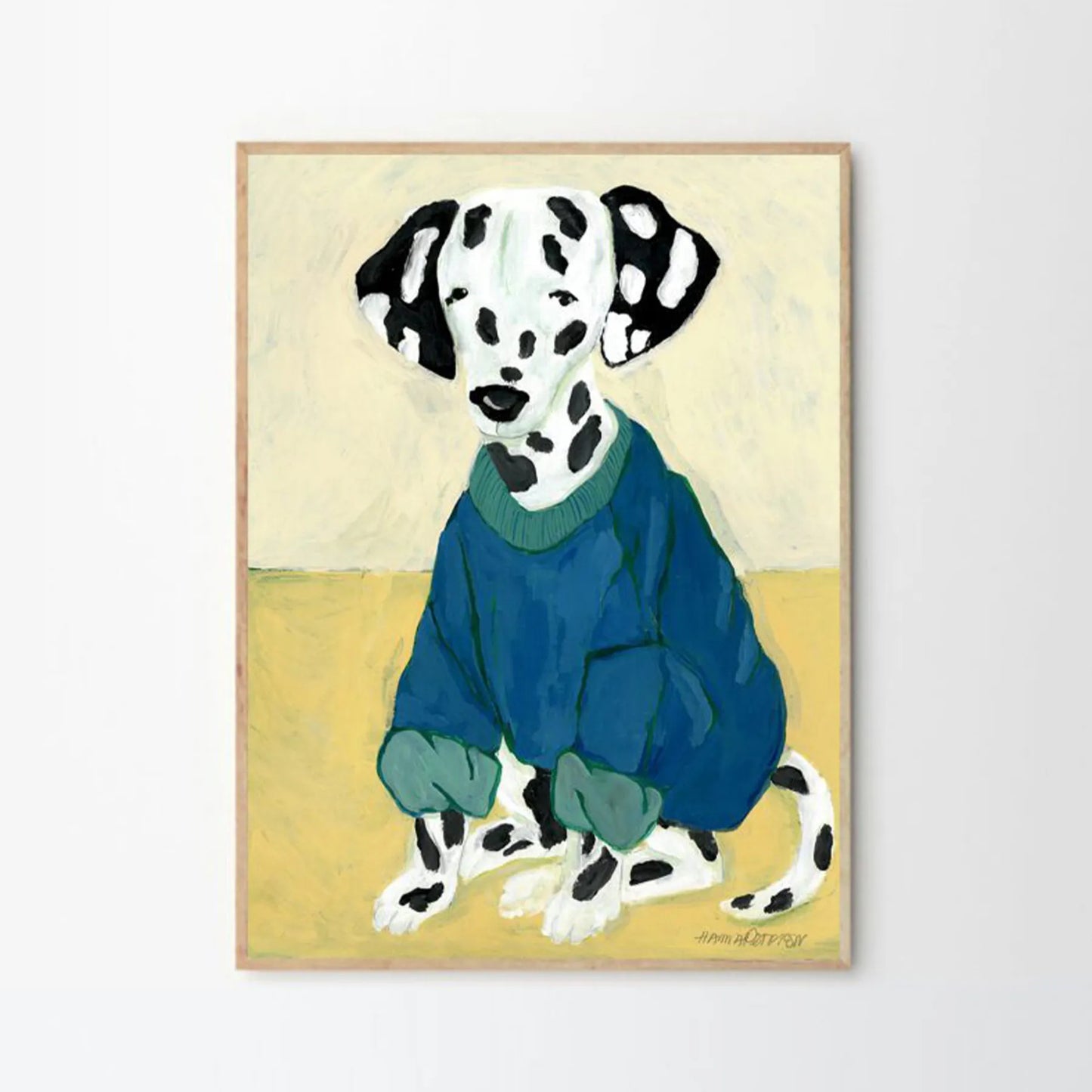 Dalmatian in Sweatshirt Print 30Cm x 40Cm