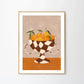 Lemons & Oranges in Checkered Vase Print 30cm x 40cm