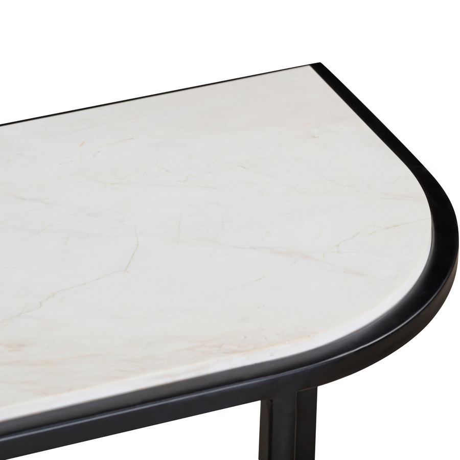 Line Marble Console Table - Smoke