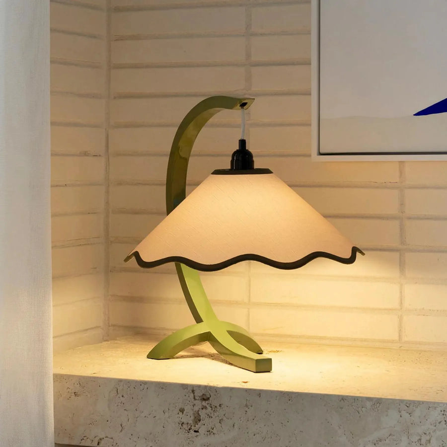 Kira Table Lamp - Sage / Pearl