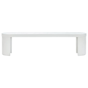 Furrow Outdoor Dining Bench 180cm - White Concrete