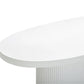 Furrow Outdoor Dining Table 200cm - White Concrete